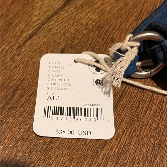 NWT Free People Navy Leather Wristlet - Picture 2 of 4